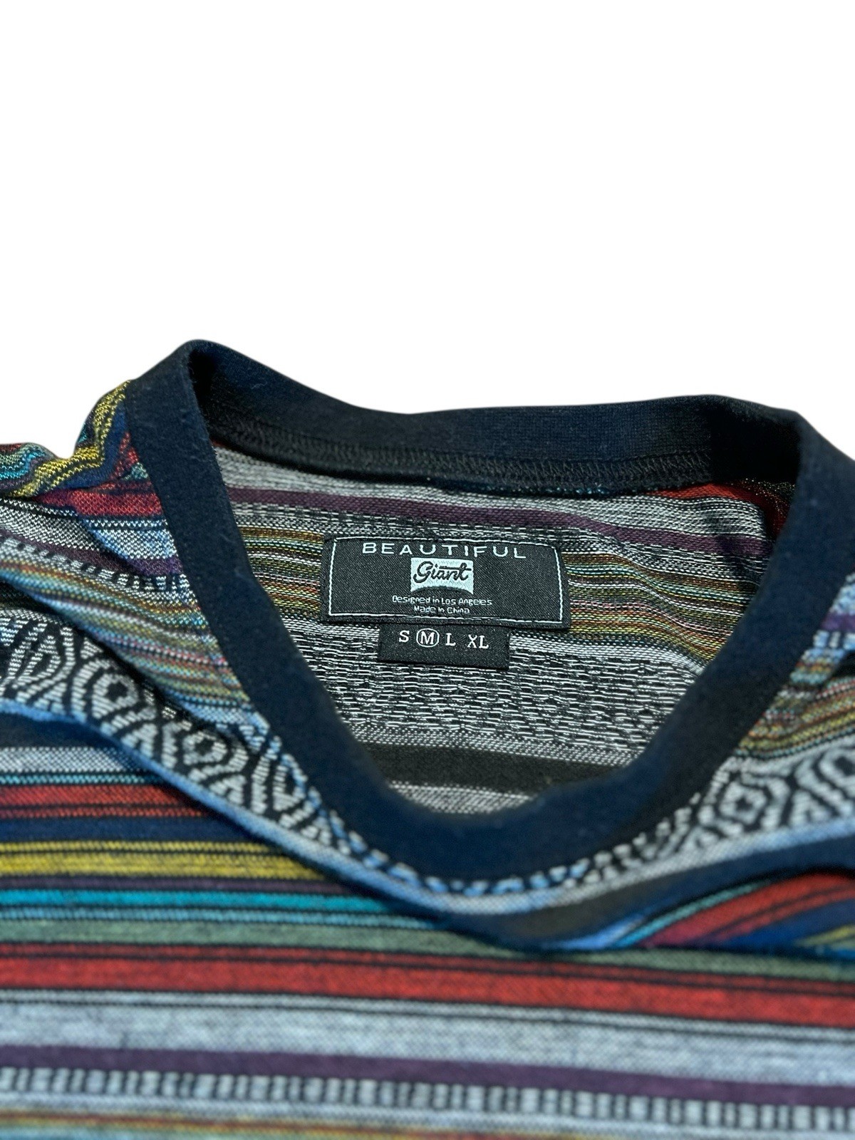 Beautiful Giant Aztec Vertical striped shirt men’s size Medium gallery