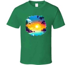 Gorgeous Tropical Beach Tee Novelty Tropical Tshirt Summertime Lover T Shirt