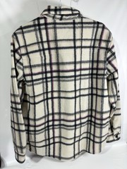 Alpine Designs Black Cream Plaid Heavyweight Shacket Jacket L Outdoors Warm