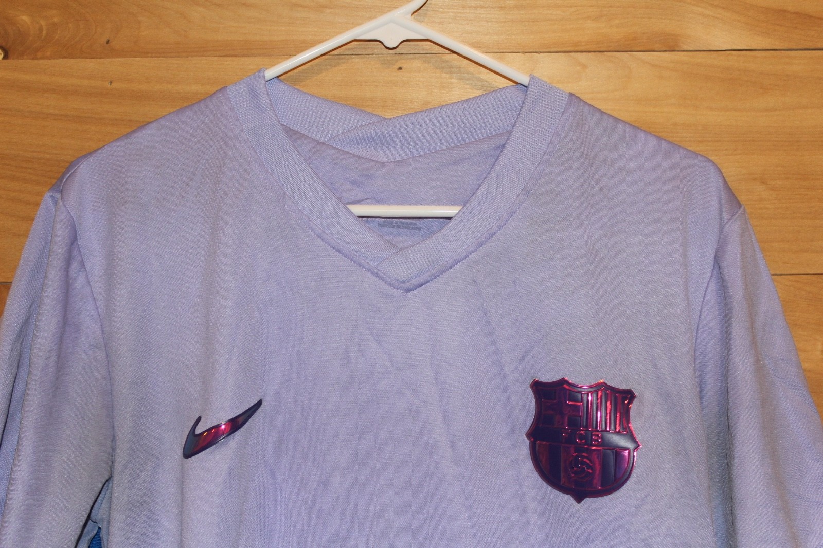 Nike FC Barcelona Dri-Fit Soccer Jersey Purple Mikey 13 Men’s Large gallery