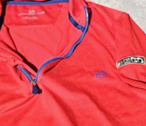 New! SOUTHERN TIDE T3-Red Poly/Spdx Cloth, Mens LS, 1/4.Zip, Pullover Shirt-(M) gallery