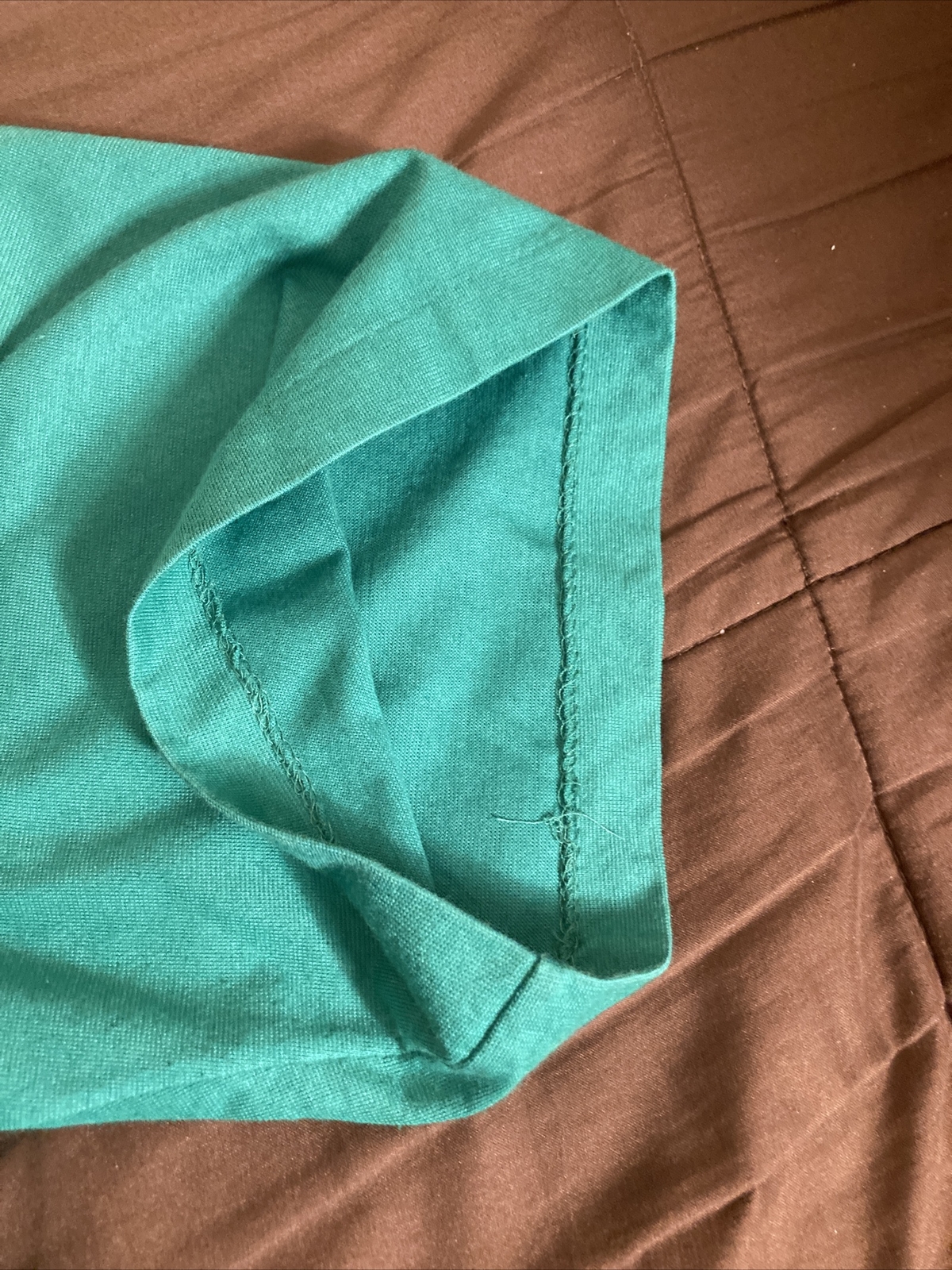 Vintage 909 Collection Mens Green Single Stitch Polo Shirt Size XL gallery