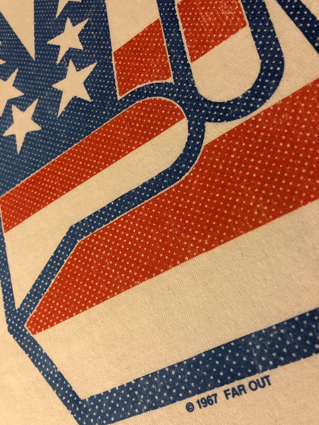 Peace Fingers Flag Retro Vintage 4th July RINGER Tee FREE SHIP USA Patriot gallery