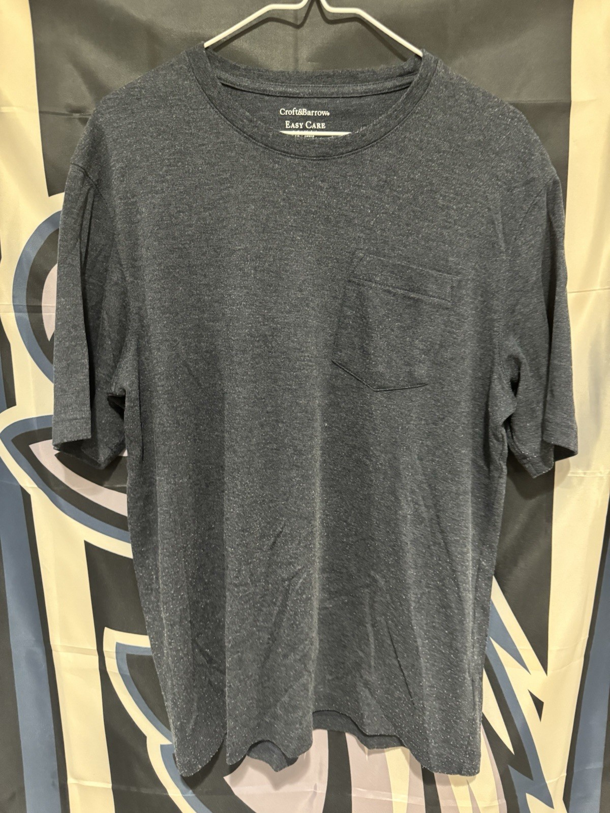Craft & Barrow T-Shirt Mens Medium Gray Easy Care Pocket gallery