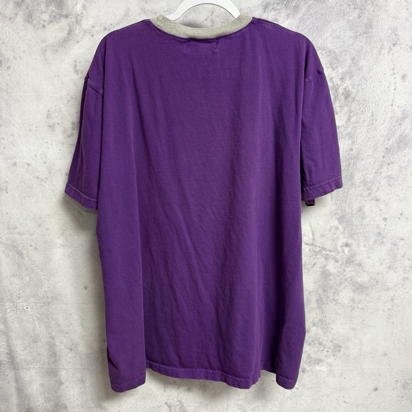 Vintage Eddie Bauer EBTEK T Shirt Mens Large Purple Printed Logo gallery
