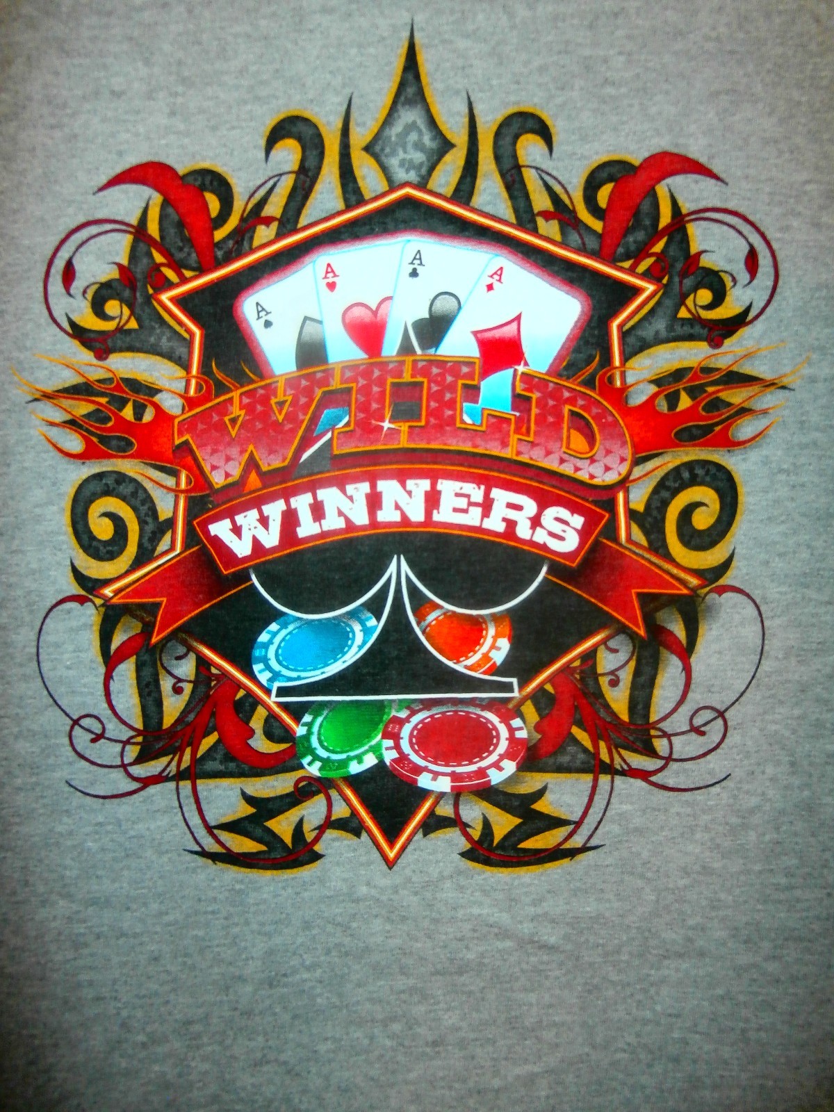UNIQUE CARNIVAL PLAYERS CLUB POKER WILD WINNERS T-Shirt Mens XL CASINO VTG DELTA gallery