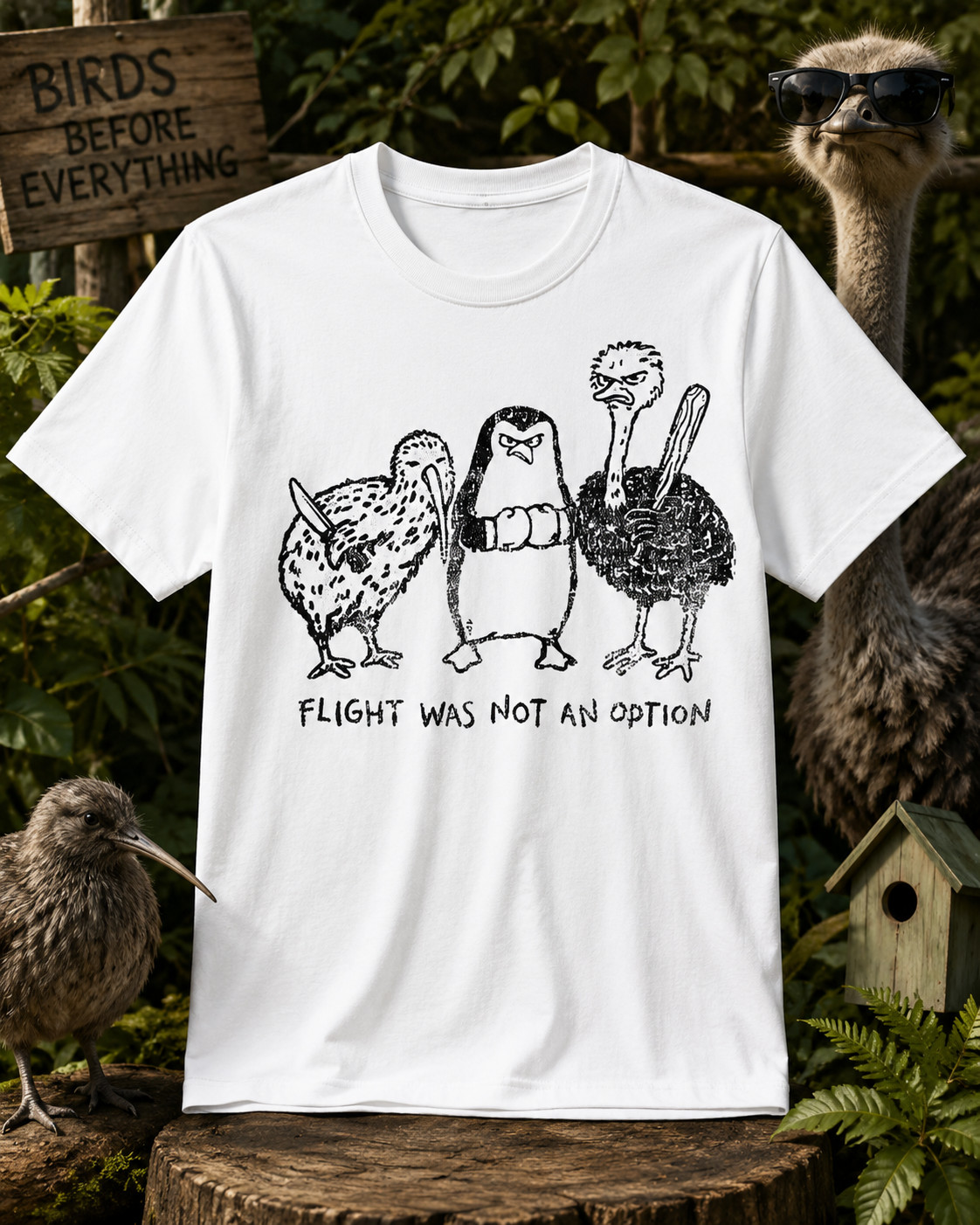 Flight was Not an Option Graphic Sarcastic Quote Men's T-Shirt gallery