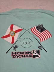 Hook and Tackle Premium Reserve Series Short Sleeve Tee Sz Large Florida Flag
