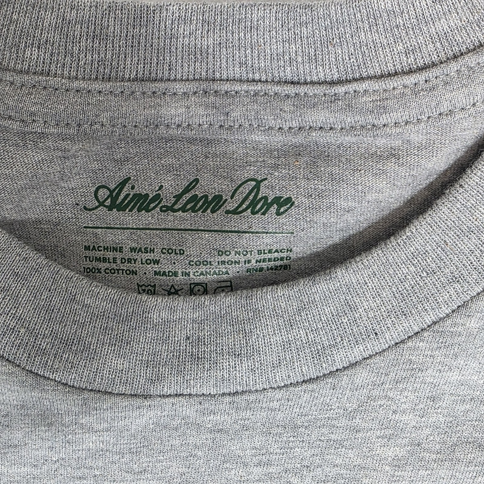 Aime Leon Dore Gray T Shirt Mens Medium Made In Canada ALD Basic Tee gallery