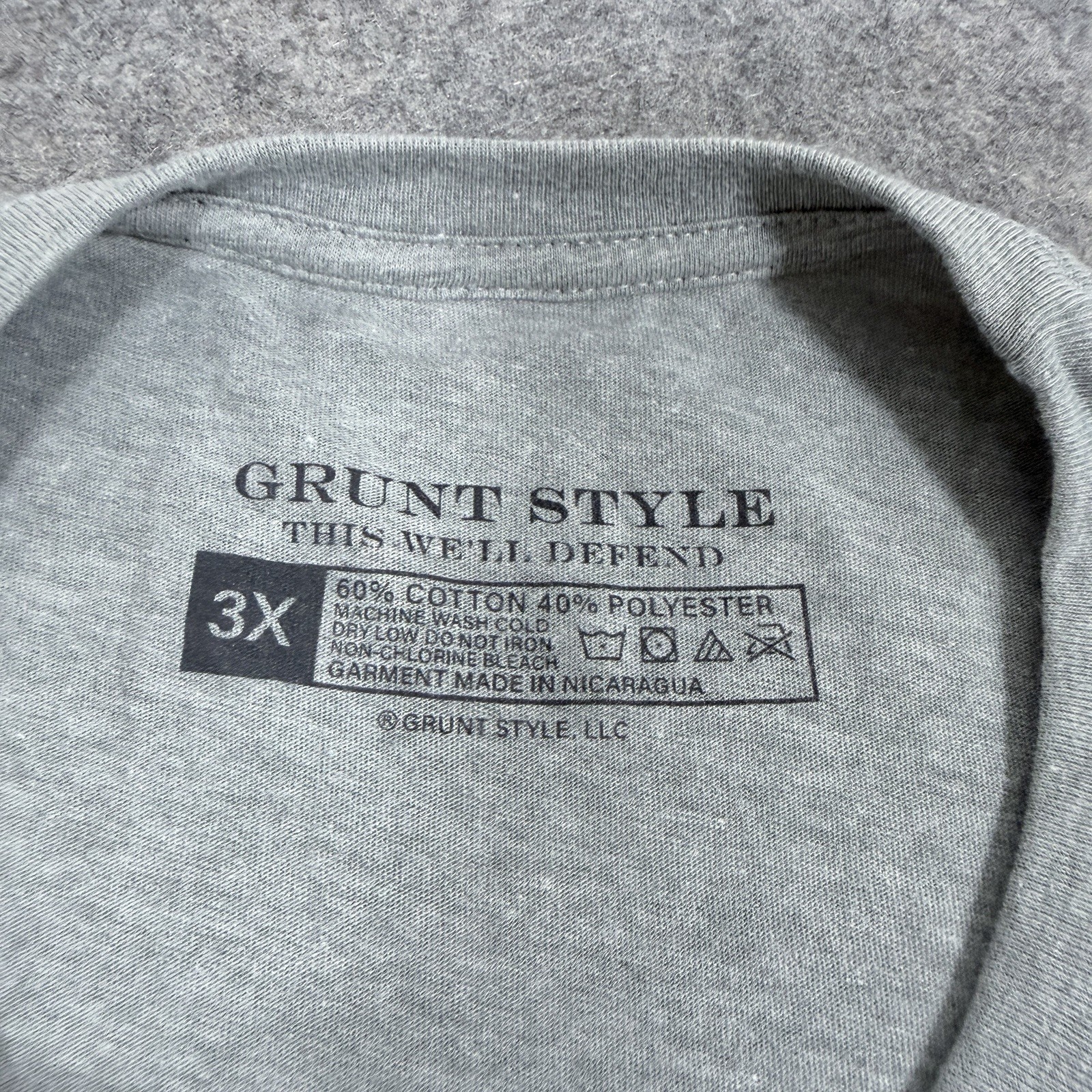 Grunt Style Casual Crewneck Short Sleeve T-Shirt Fits Men's Size 3X XXXL Gray gallery