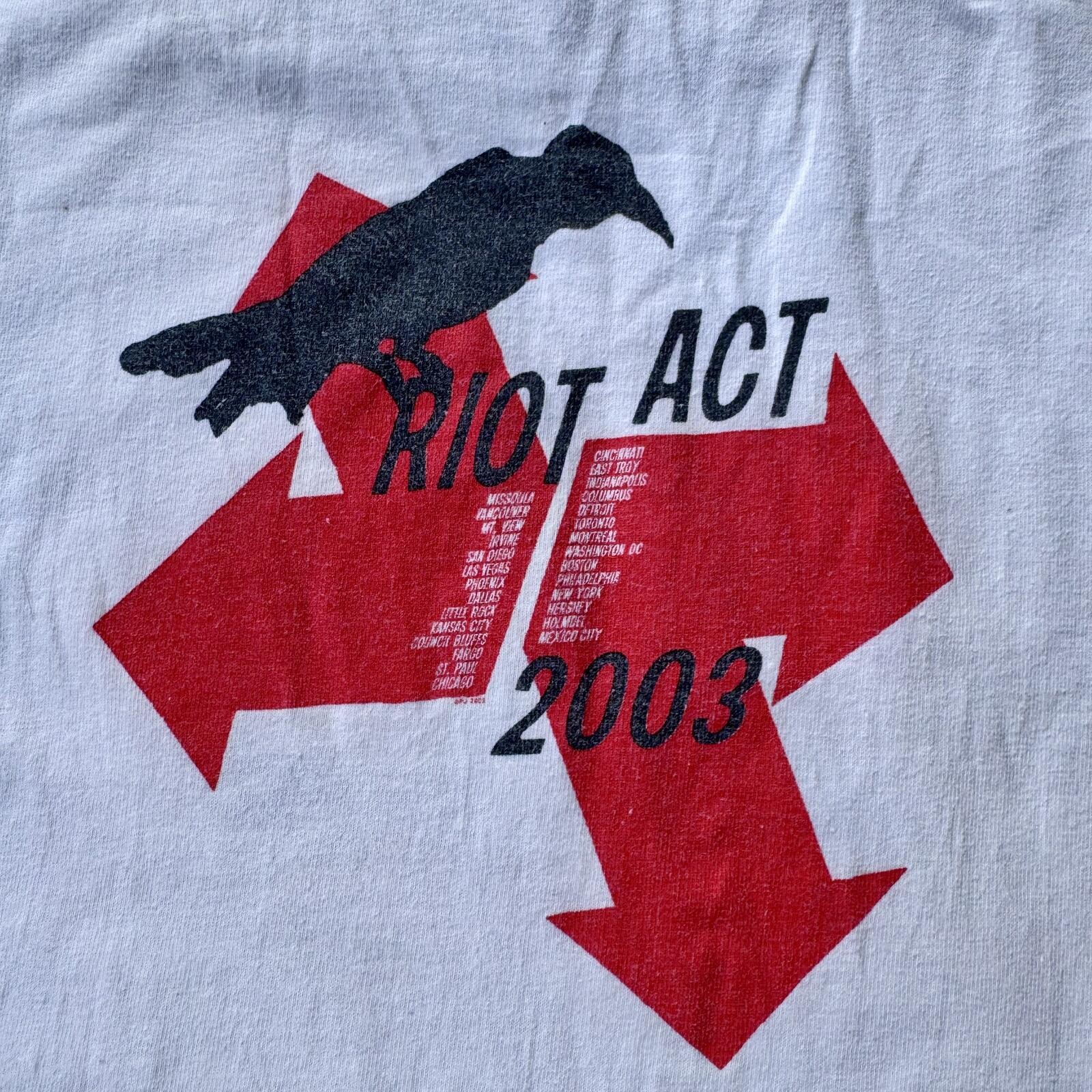 Pearl Jam Riot Act concert t-shirt 2003 tour grunge rock original stock size M gallery