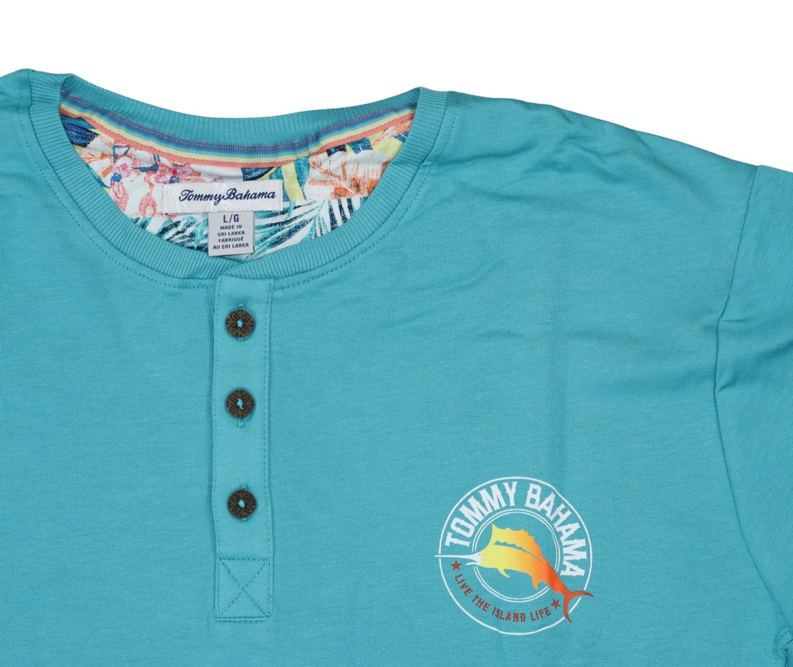 Tommy Bahama 3-Button Long Sleeve Solid Men's Henley T-Shirt NWT Pick Color/Size gallery