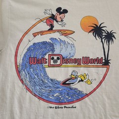 Vintage Tropix Tag Disney Mickey Mouse Double Sided Single Stitch Mens Medium