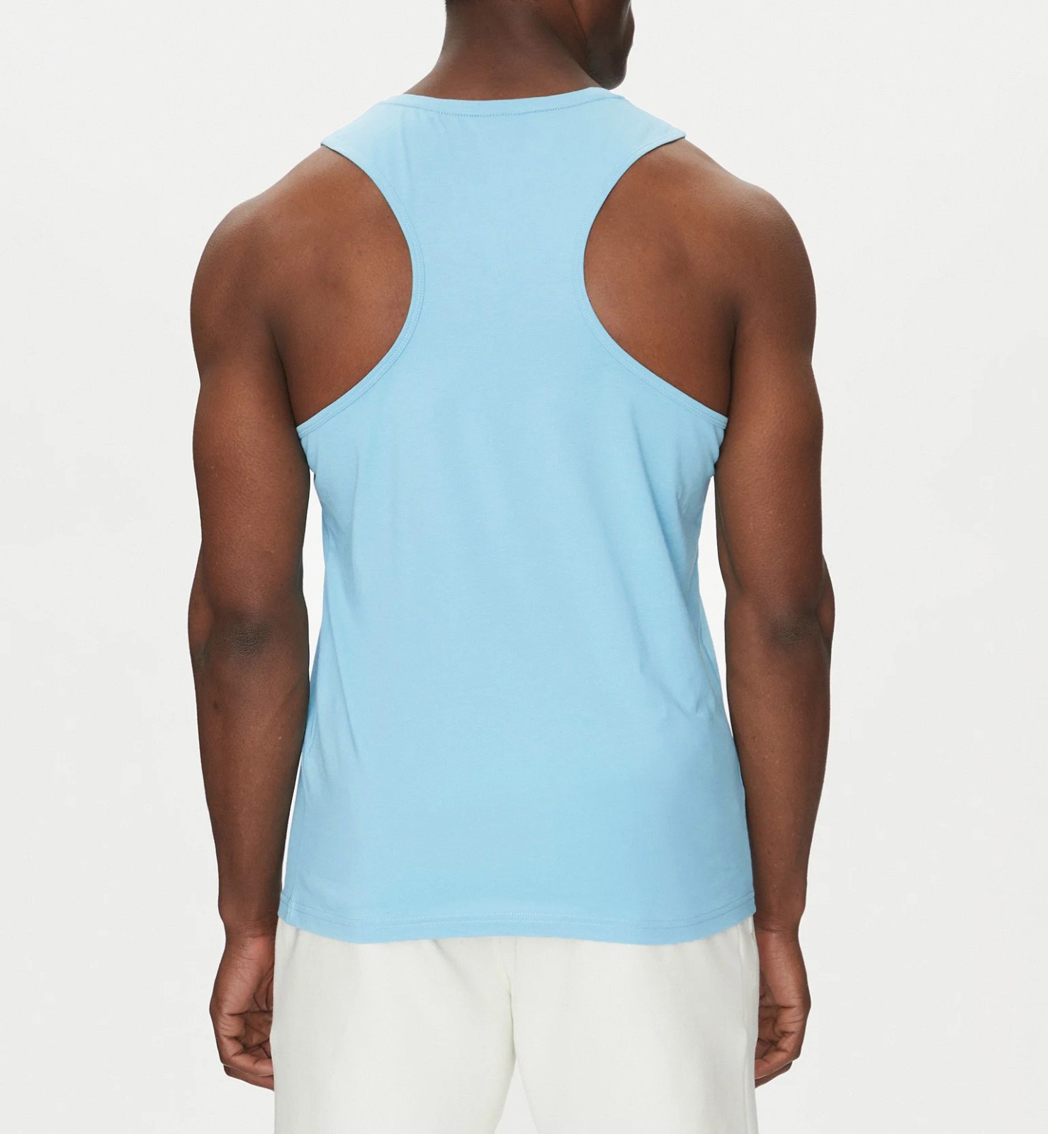 HUGO BOSS Sky Blue Regular Fit Beachwear Cotton TANK TOP MEDIUM gallery
