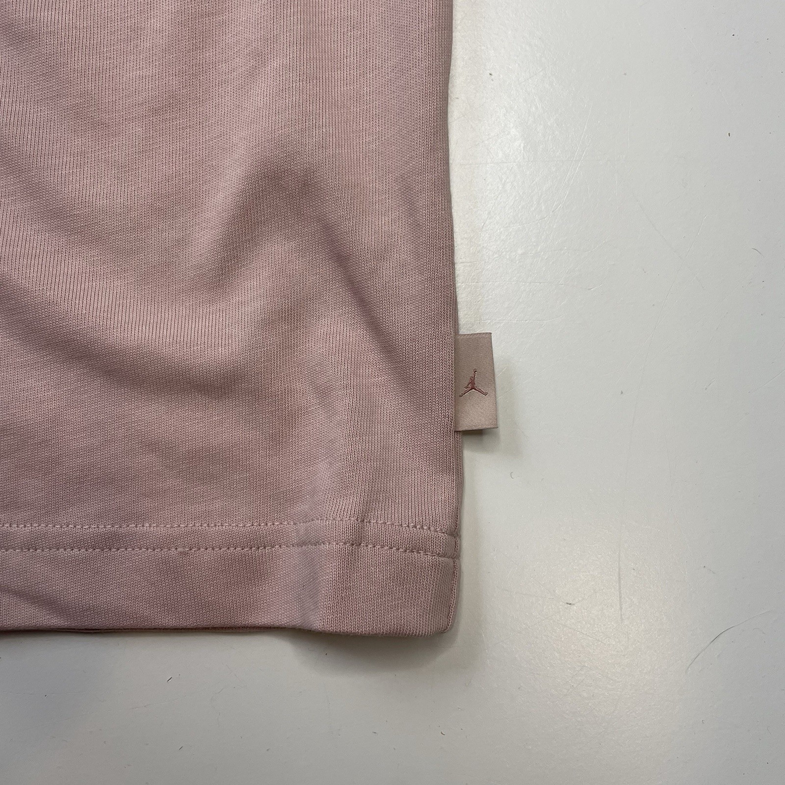NEW Nike Jordan Wordmark 85 Embroidered Pink Tan T-shirt Mens Size XL gallery