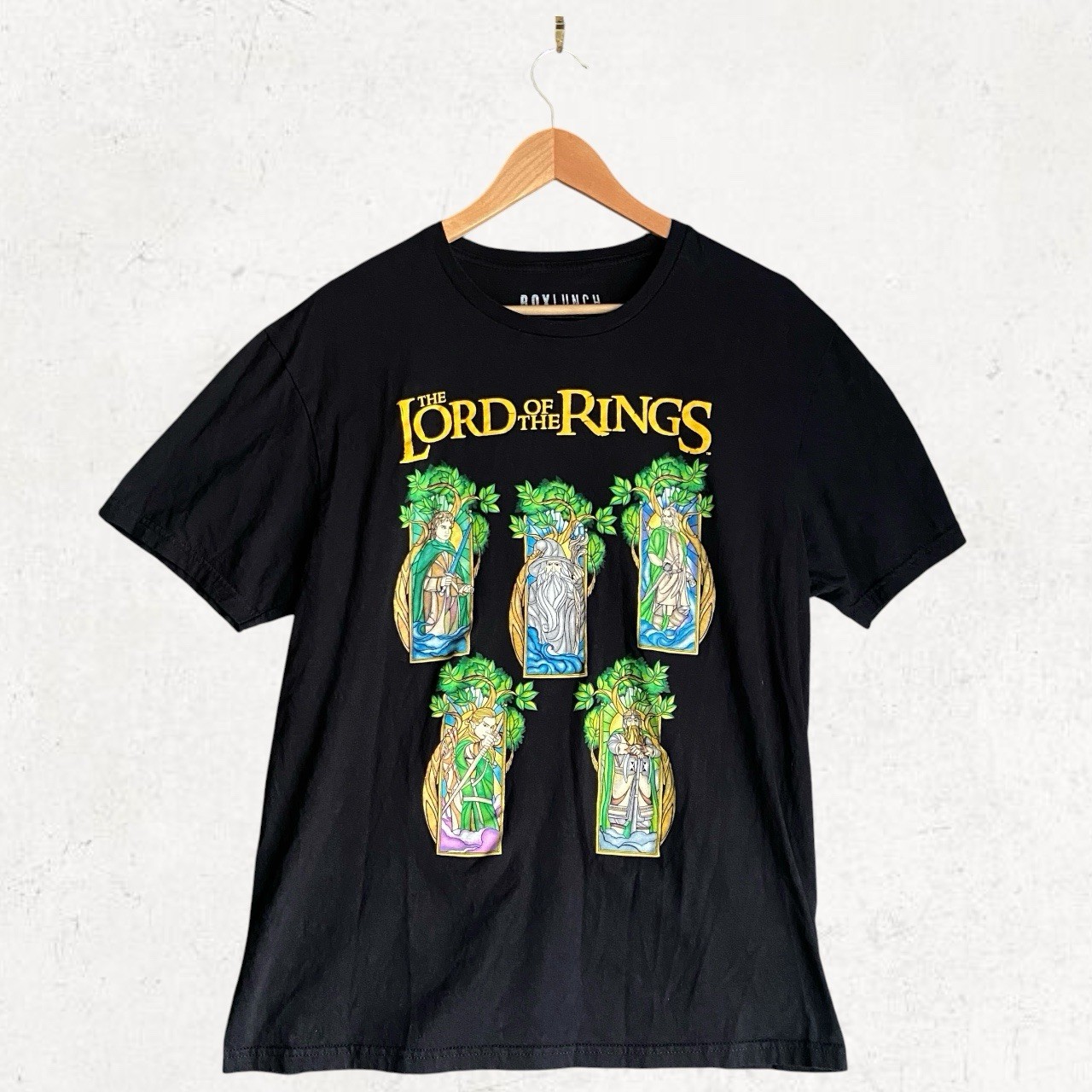 BoxLunch Exclusive | The Lord of the Rings Men’s Graphic T-Shirt Black L Cotton