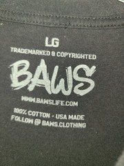 Baws Bear Tshirt Sz L 100% Cotton Black Red Blue Yellow Green