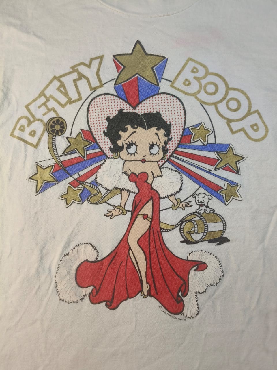 Vtg 90s Betty Boop Star Graphic Tee Diamond Dust Michael T-Shirts USA Sz Medium gallery
