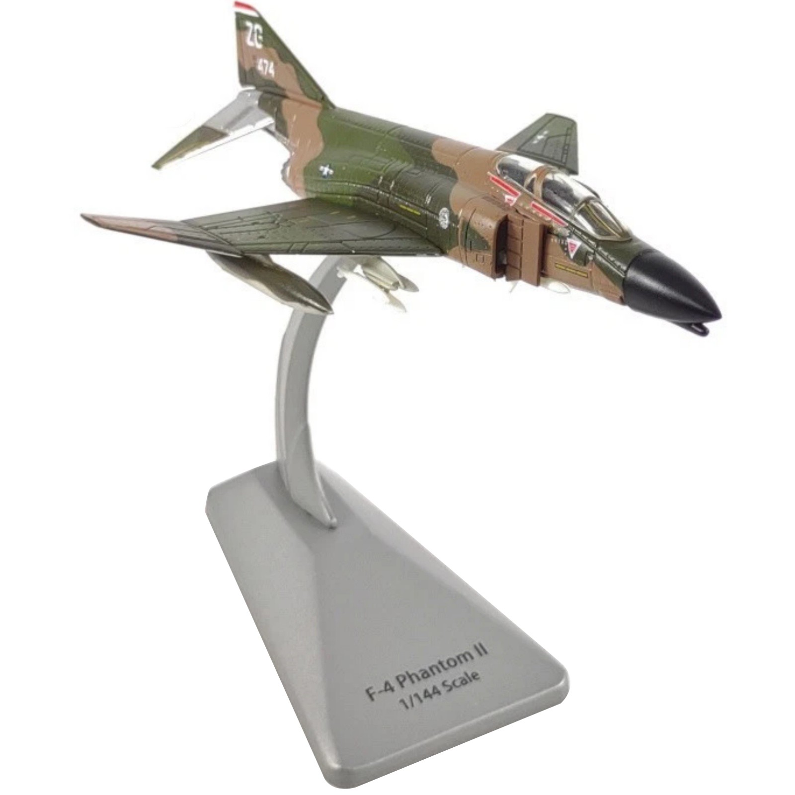 Durable 14cm Alloy USAF F-4 Phantom II Fighter Model 1/144 Scale With Stand