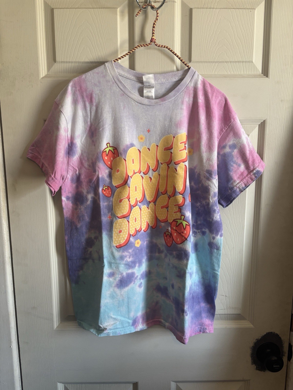 Dance Gavin Dance Men's Large Purple Tie-Dye Cotton Shirt gallery