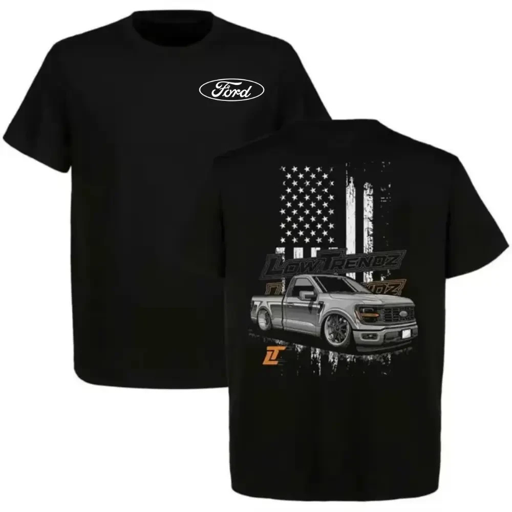 Performance Pickup Truck Graphic Tee, Ford F-150 American Flag T-Shirt