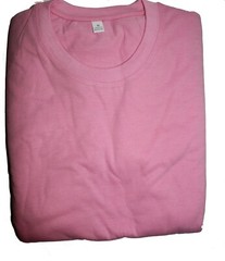 Solid Bright Color T Shirt, Green, Pink, Round Neck, Short Sleeves Size M Unisex