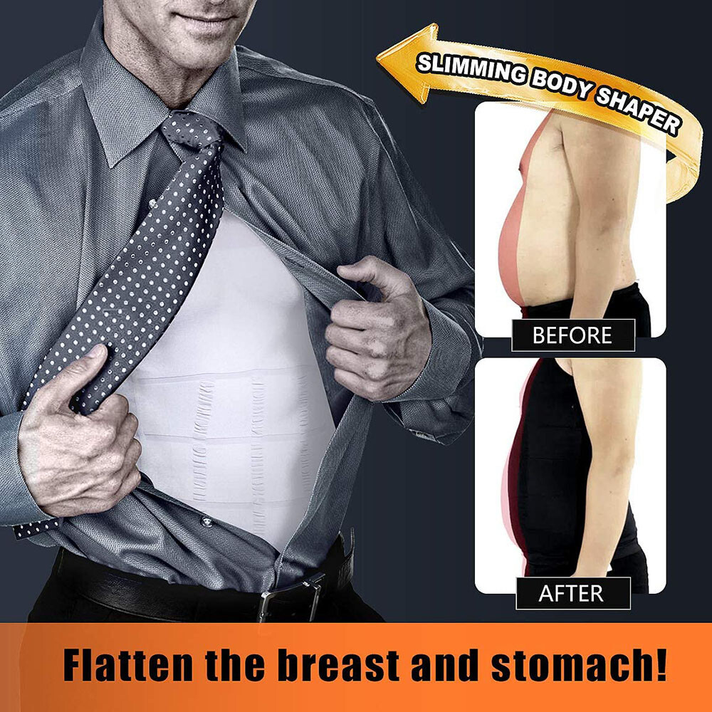 Men's Slimming Body Shaper Vest Abs Abdomen Compression Shirt Workout Tank Tops gallery