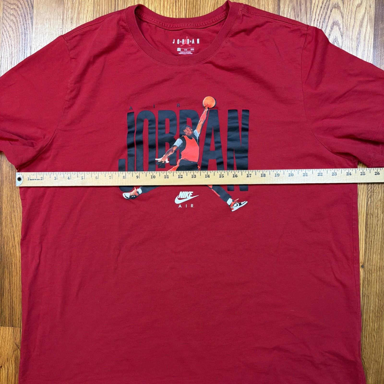 Nike Air Jordan Graphic T Shirt Mens 2XL XXL Red Jump Man Basketball 100% Cotton gallery