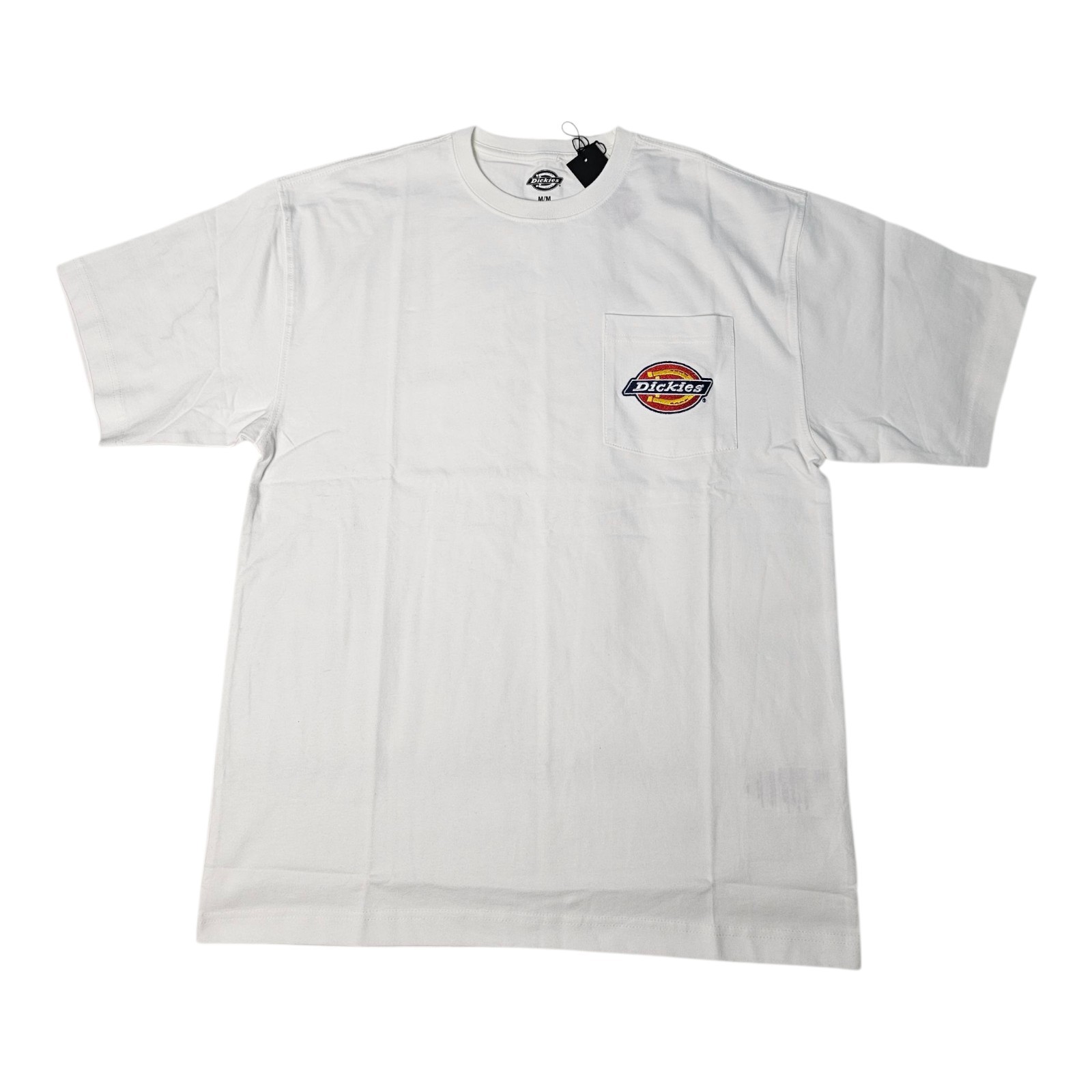 Dickies Men's Pocket T-shirt, 100% Cotton, Short Sleeve, White Color, Size M. gallery
