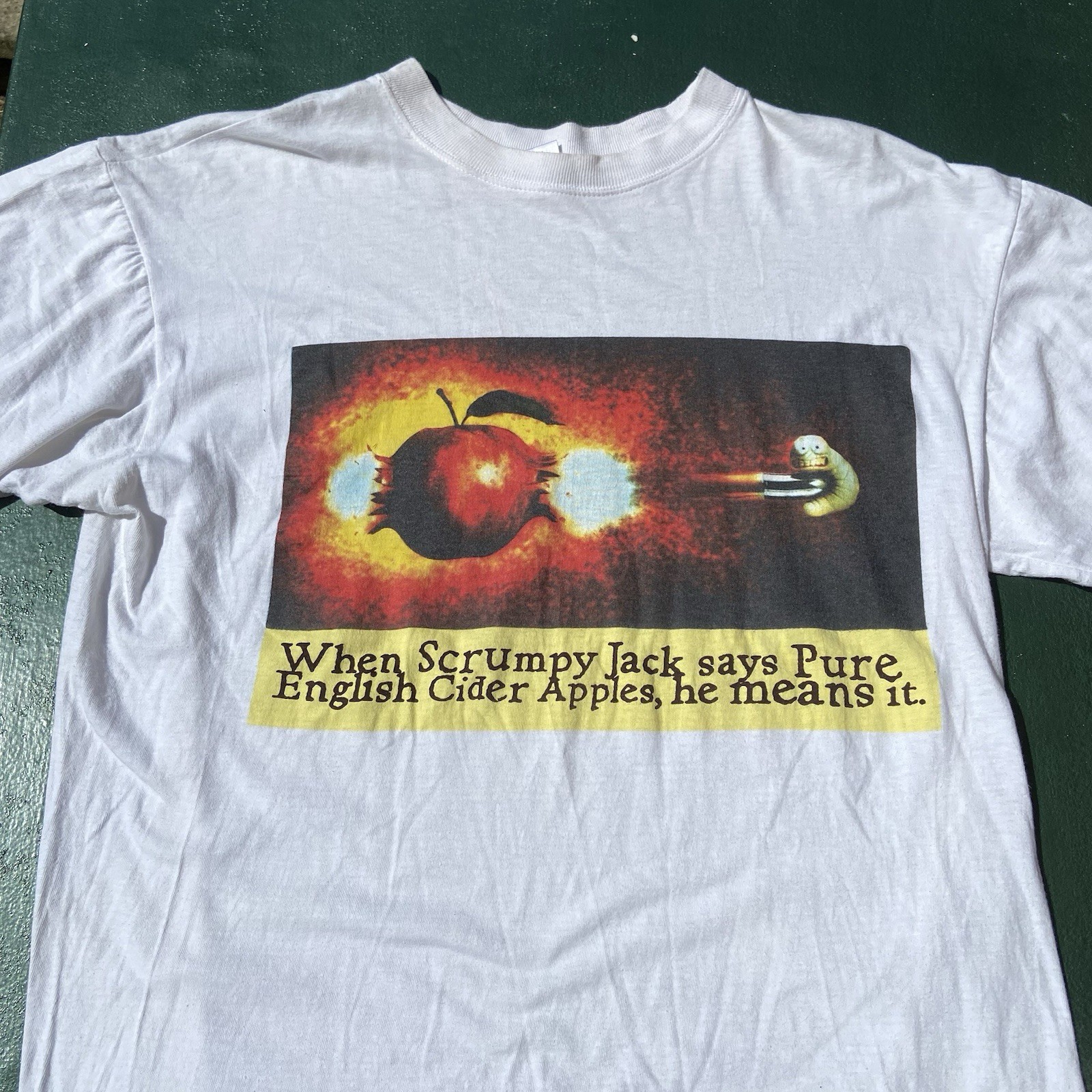 Vintage Scrumpy Jack Cider T Shirt Large Shooting Maggot 90s Promo Breweriana gallery
