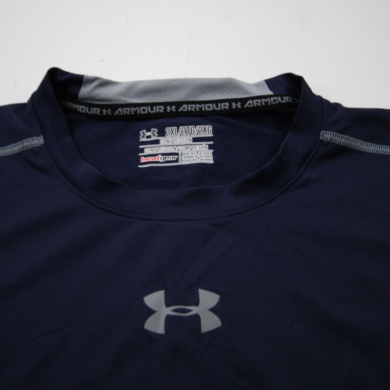 Under Armour HeatGear Sleeveless Shirt Men's Navy Used XXL gallery