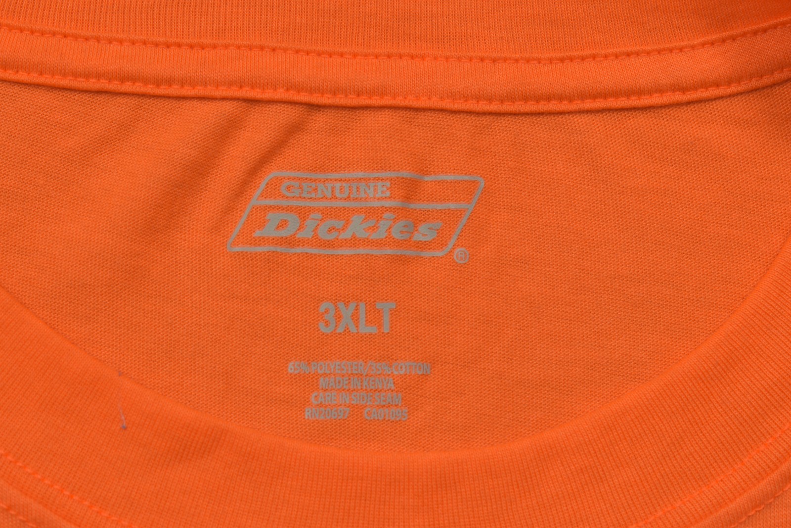 Genuine Dickies Men's 3XLT Orange Pocket T-Shirt Short Sleeve Tall Cotton Blend gallery
