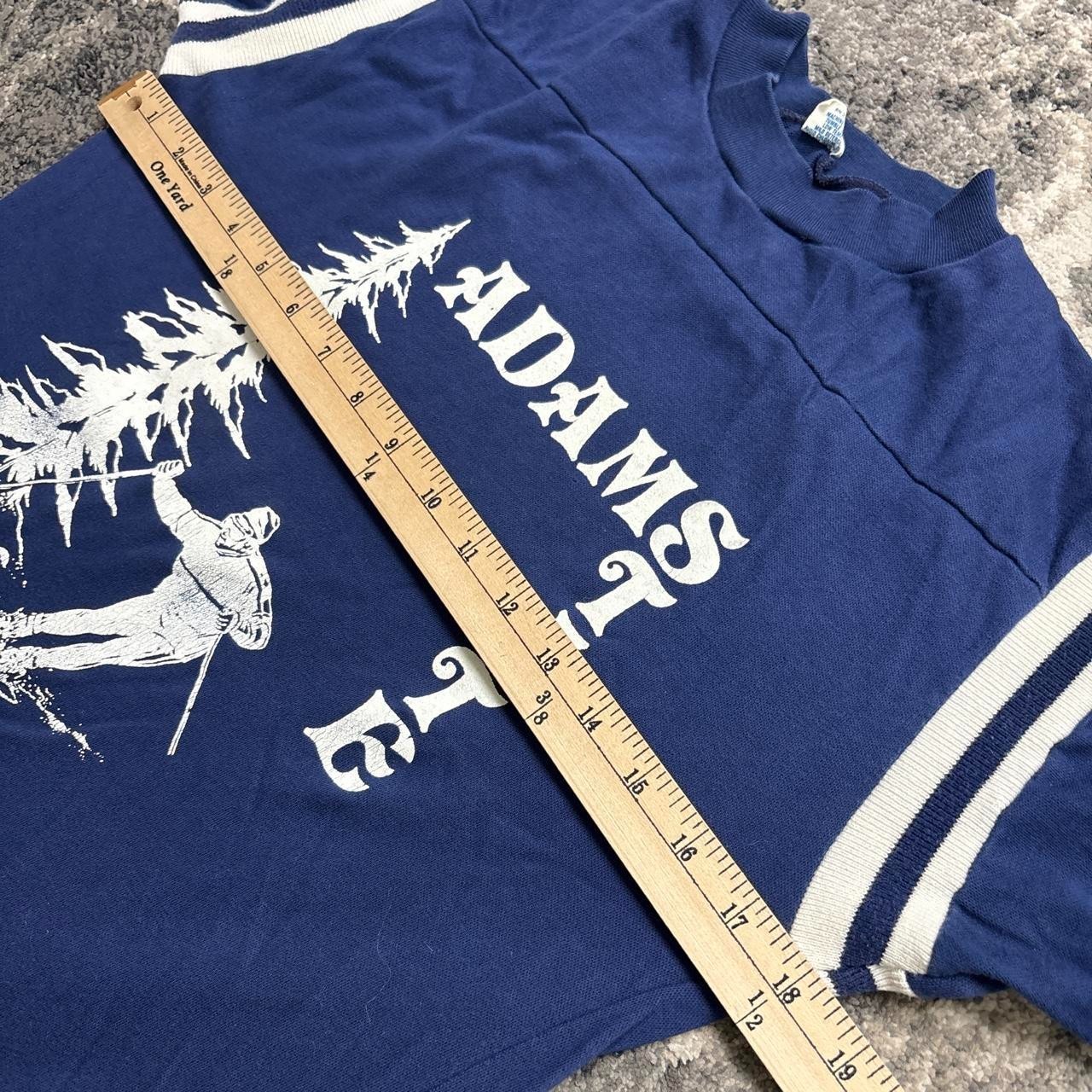 Vintage Ski Shirt Adult Small 70s 80s Adams State Colorado Artex Varsity Navy gallery