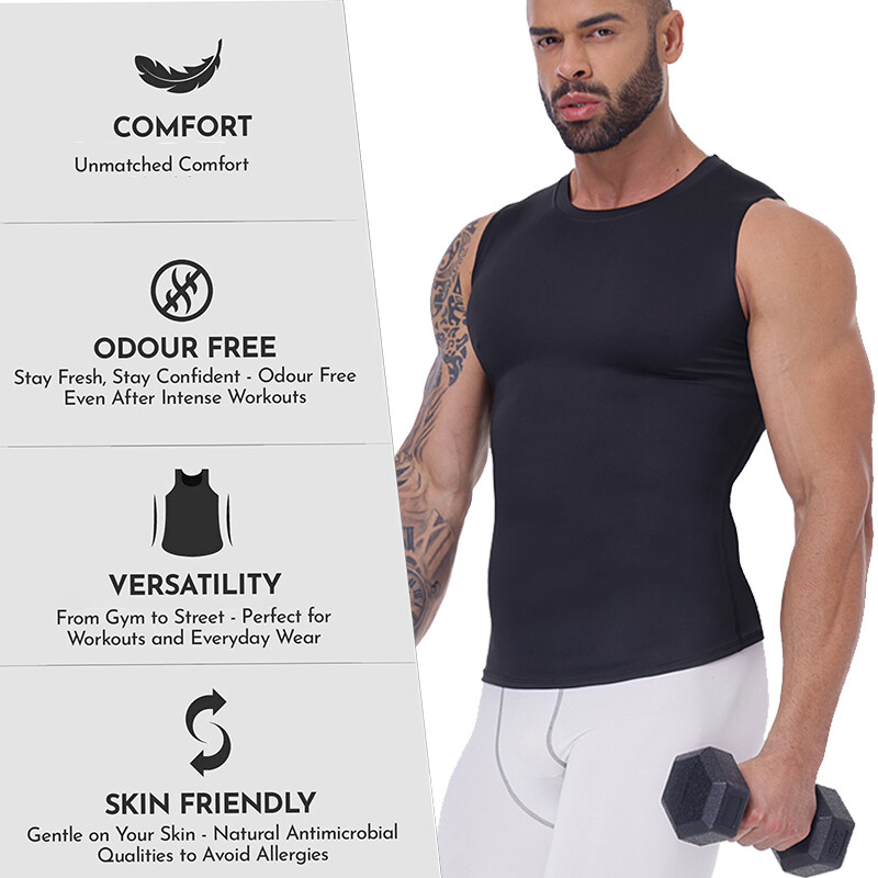 Men's Cool Dry Compression Base Layer Tank Top Sports Running Basketball Workout gallery