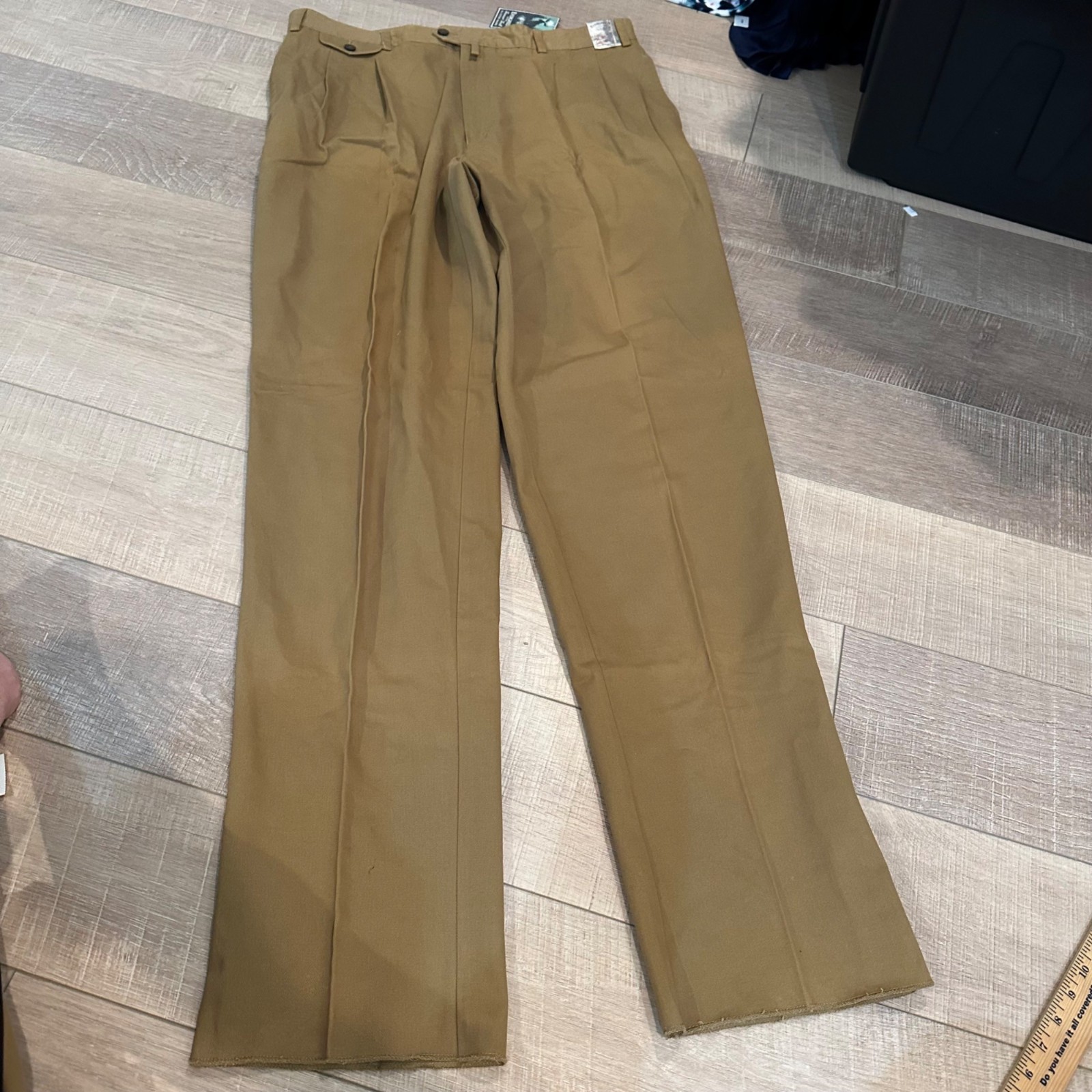 EVERGREEN TAILORED TROUSERS BROWN PANTS NEW SIZE 40 OPEN SEAM MENS