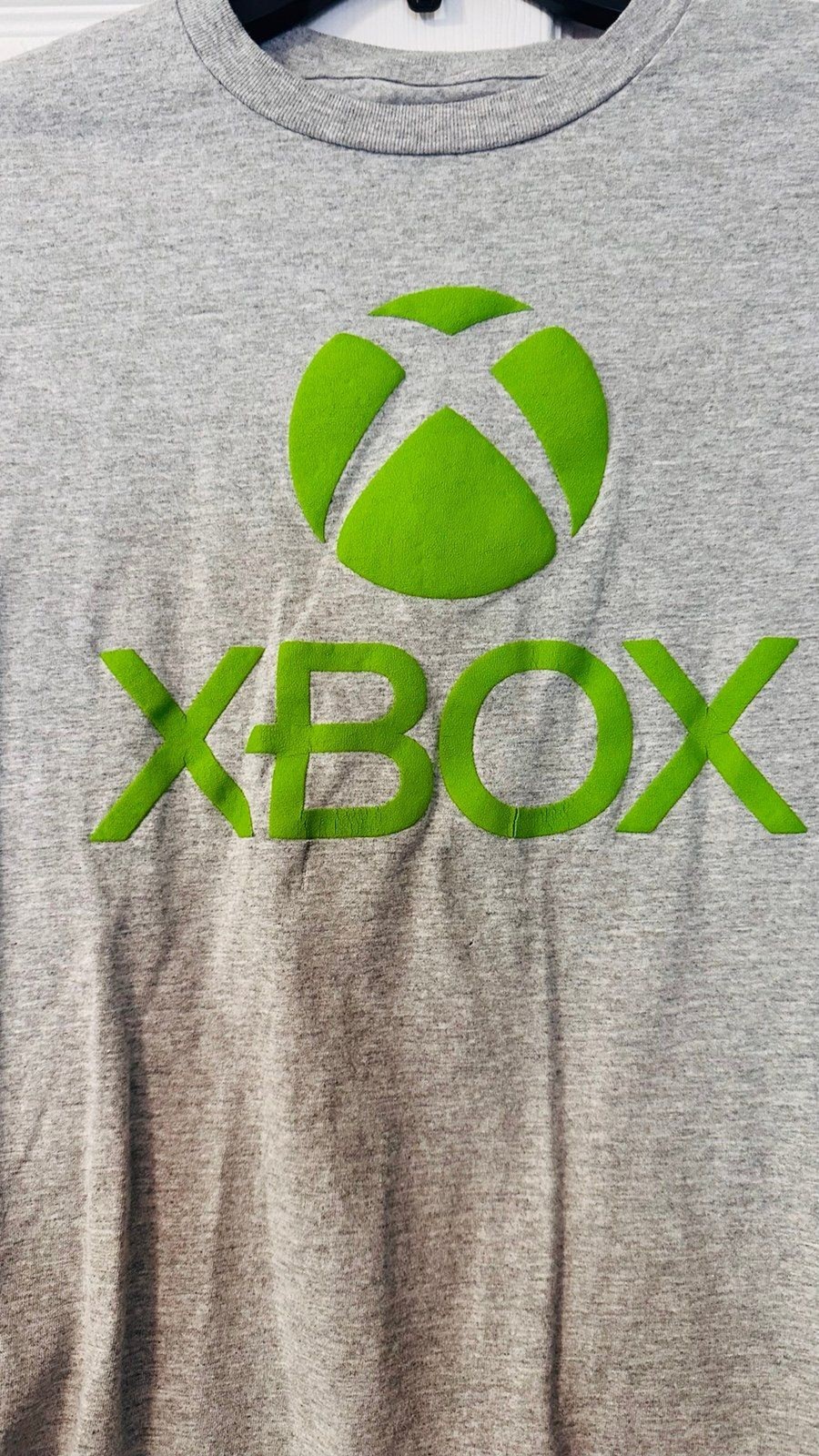 Official Xbox T-Shirt Mens Large Gray Green Logo Ripple Junction Gaming Tee S gallery