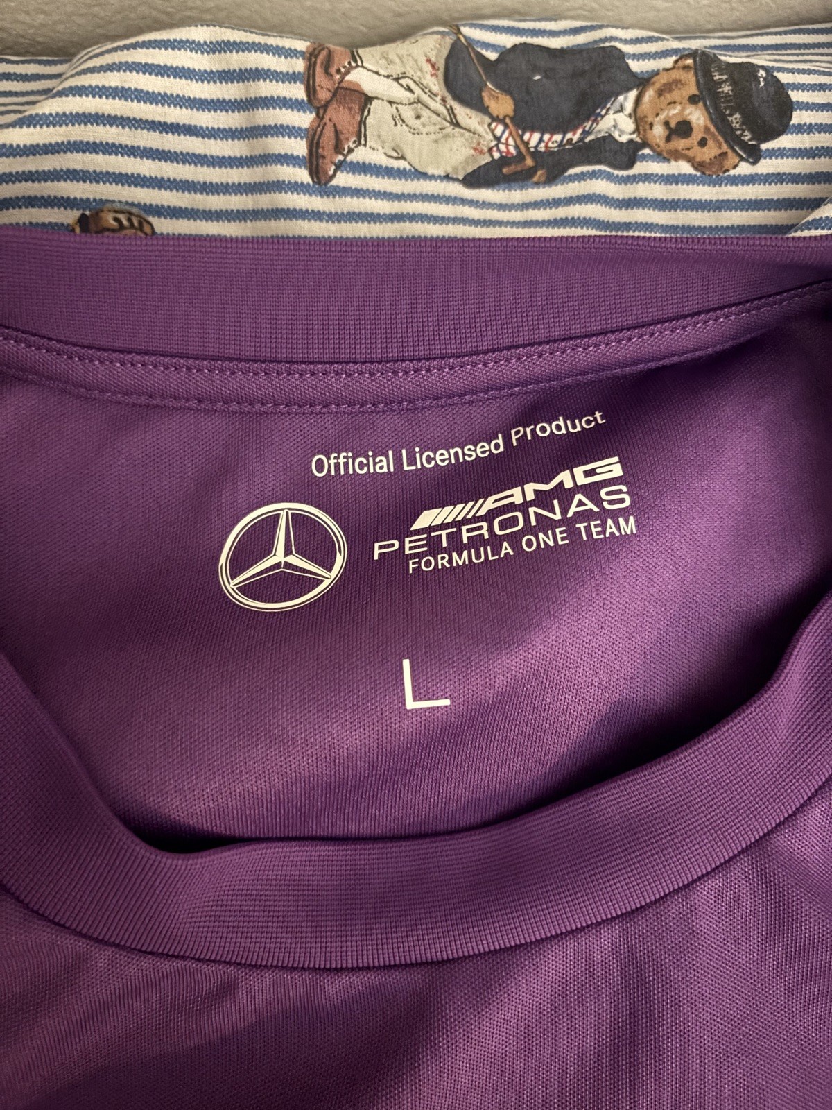 Mercedes AMG Petronas F1 Driver Lewis Hamilton LH44 Sports T-Shirt size L gallery