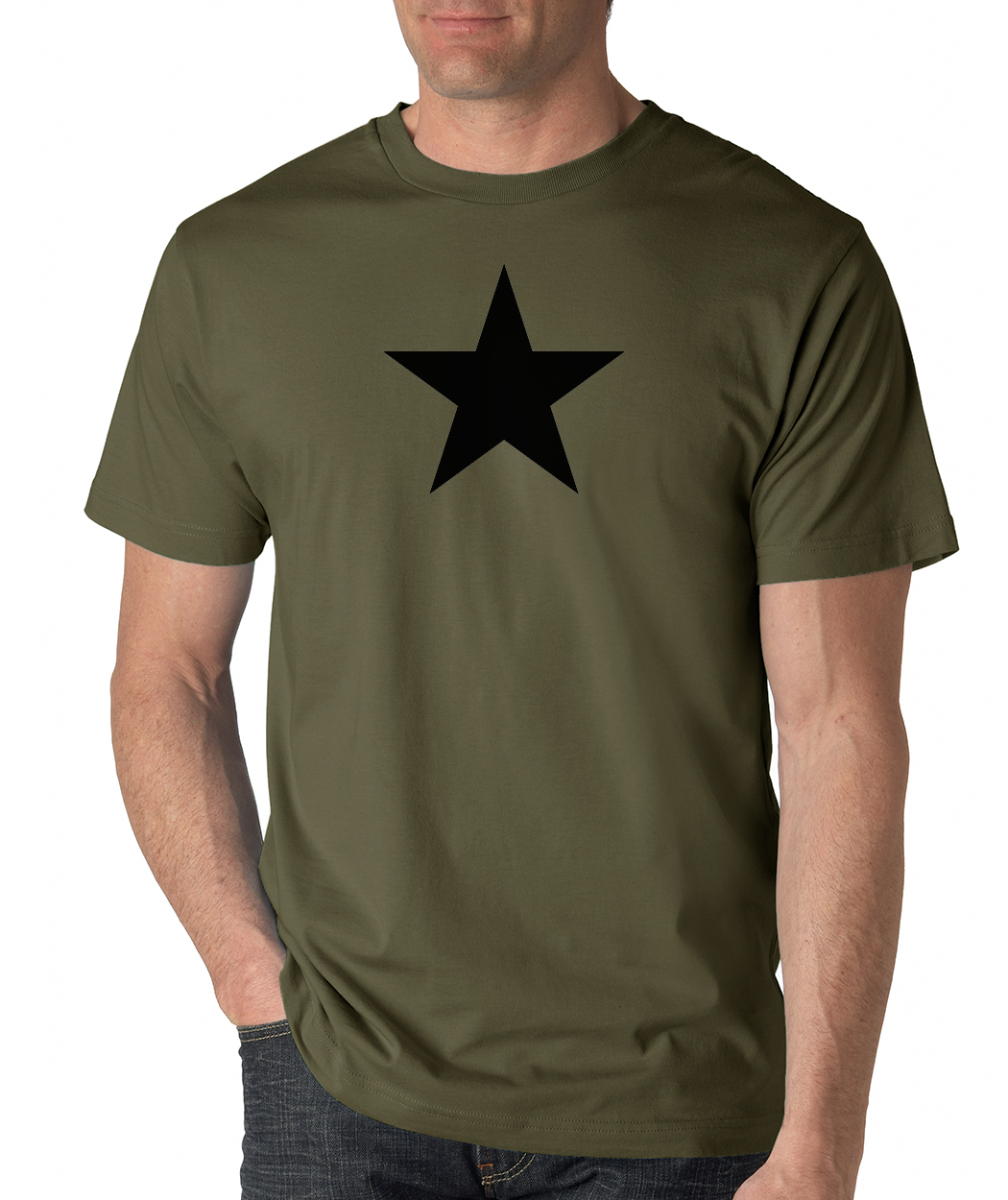 BLACK STAR Magic symbol pentagram Alchemy Egyptian occult Gamer geek T-Shirt gallery