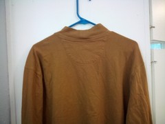 Duluth Trading Co Mens Mock Neck Long Sleeve Shirt M Sandstone