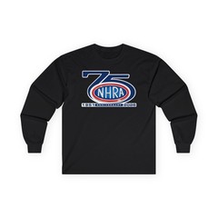 New Tee NHRA 75th Anniversary Logo Crew Neck T-Shirt American Men’s T-Shirt