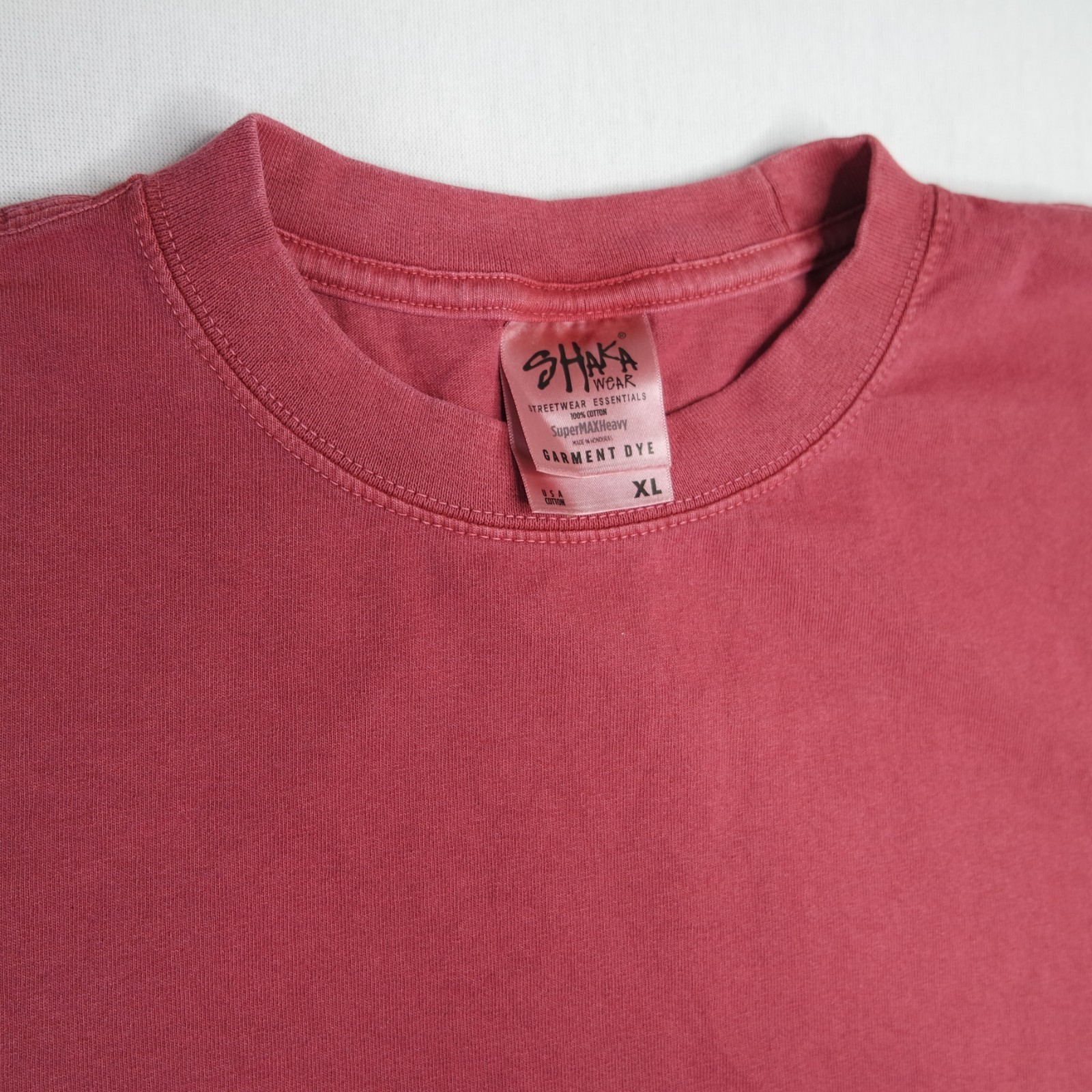 Shaka Wear Super Max Heavy 100% Cotton Maroon Red Graffiti Print Shirt Men’s XL gallery