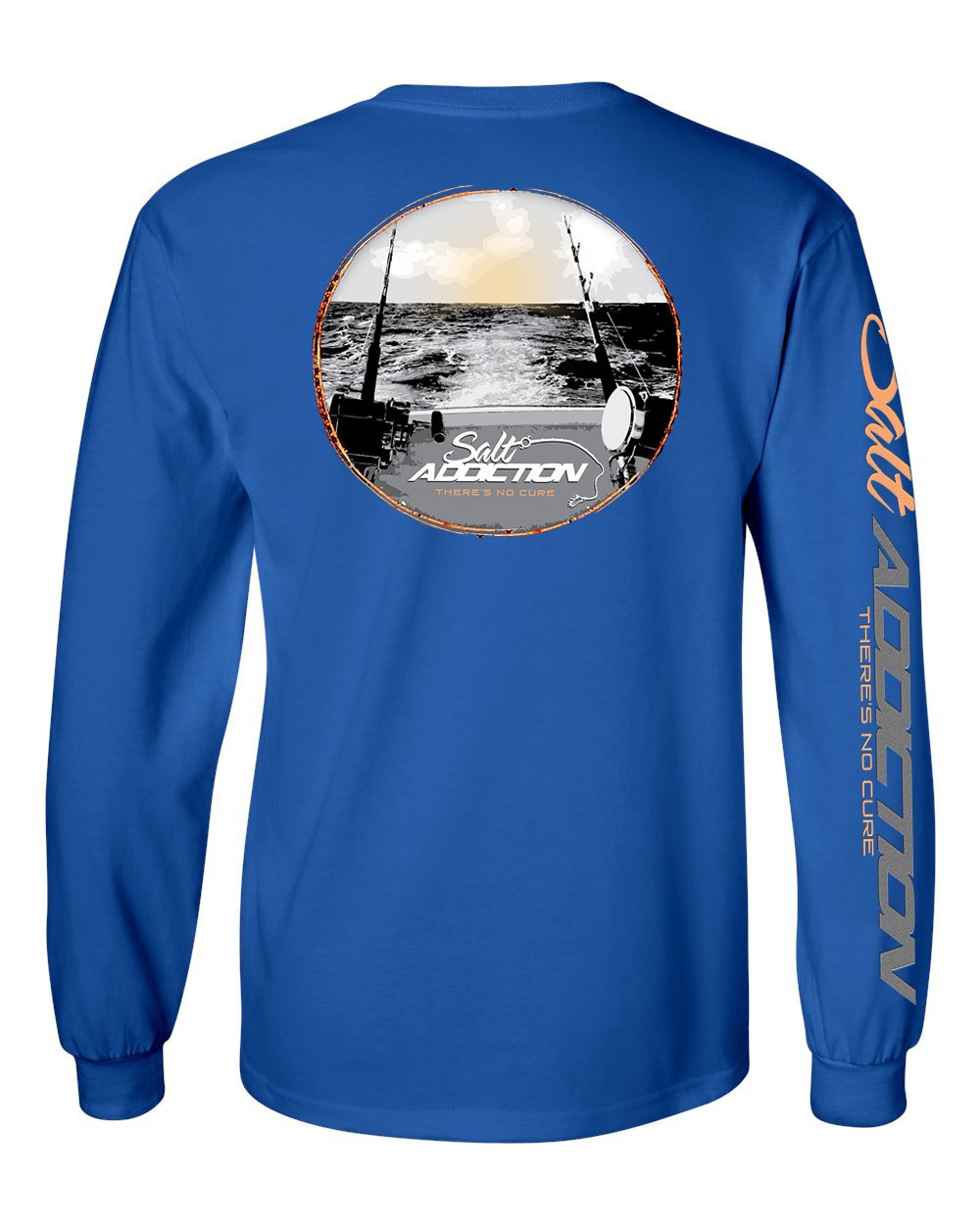 Salt Addiction Saltwater Trolling Fishing Long Sleeve T Shirt Cotton rod reel gallery