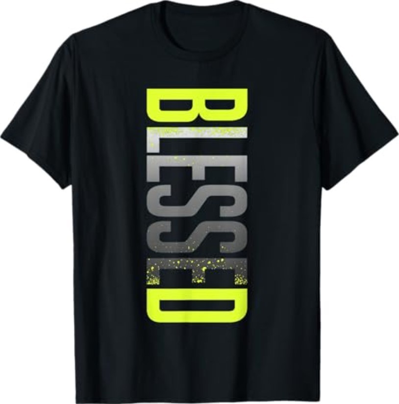 Neon Yellow Black Cool Grey Graphic Match T-Shirt gallery