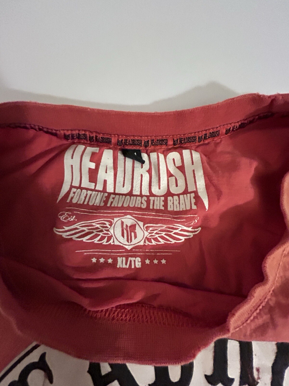 Headrush MMA Brand Tshirt Orange UFC Fight Clothing gallery