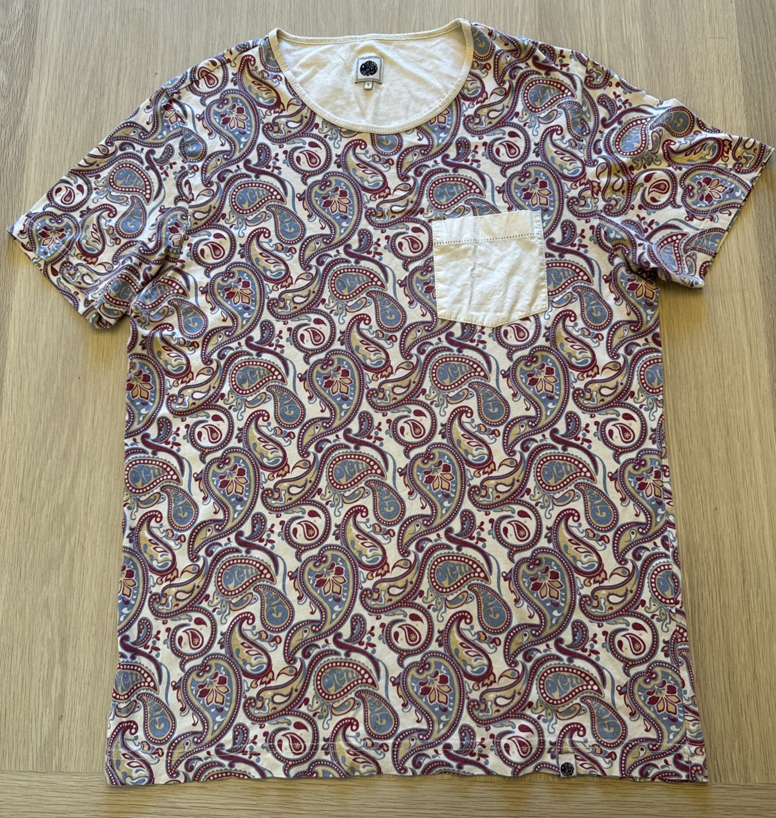 Pretty Green L Multicoloured Paisley Pattern Pocket T Shirt gallery