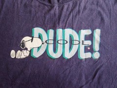 00s snoopy peanuts cool dude funny vintage t shirt navy medium 20/27