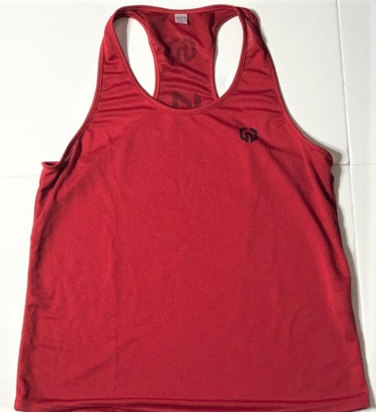 NELEUS 'Dry Fit Logo Muscle' Mesh Tank Top Men's L Gym Workout Exercise Red NEW! gallery
