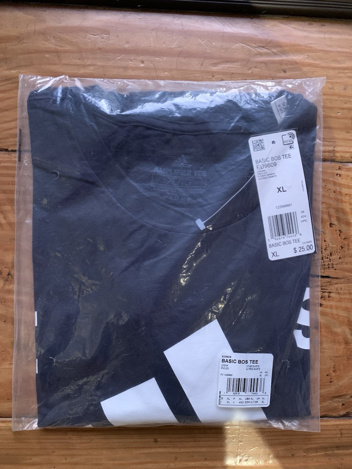 BRAND NEW Adidas Men's Basic BOS Tee 3 Stripes - LEGEND INK (Dark Navy) SIZE XL gallery