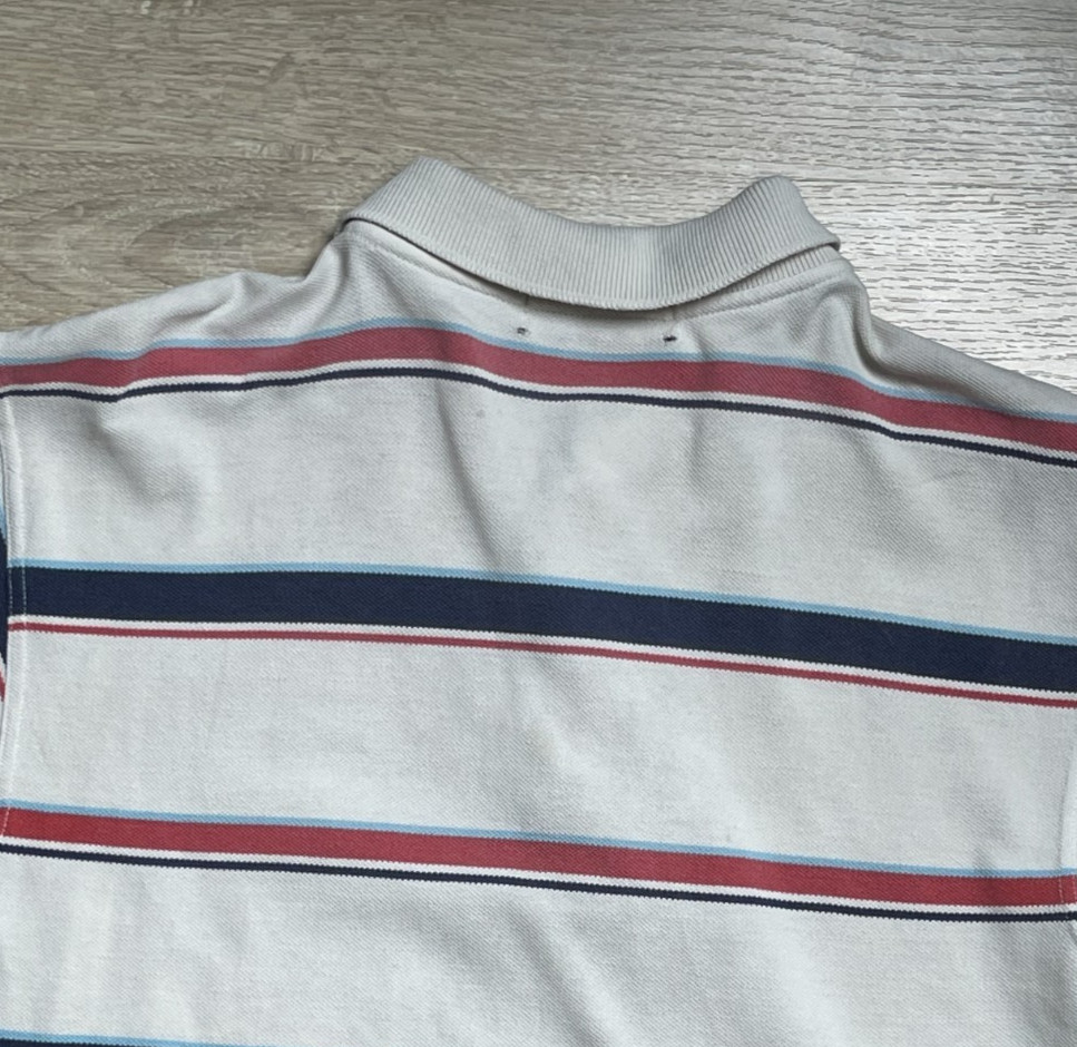 Vintage Bitch Skateboards Striped Button Up Polo T Shirt Men’s Size Medium 90S gallery