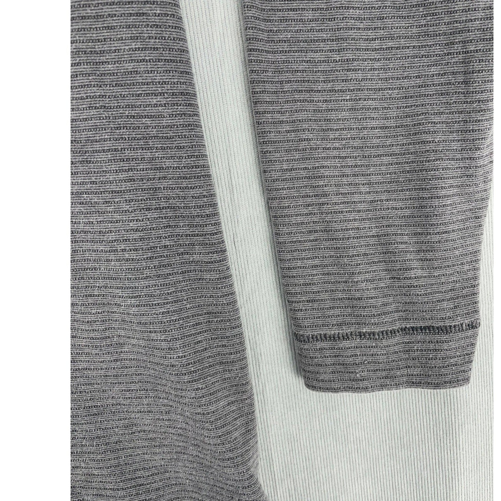 Method Mens XL Charcoal Gray Micro Stripe V-Neck Long Sleeve Pullover Shirt gallery